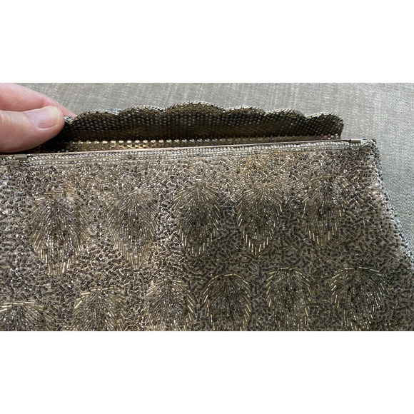 Vtg Beaded Purse Handmade in Hong Kong Evening Bag Wedding Party Prom Clutch - Picture 8 of 16